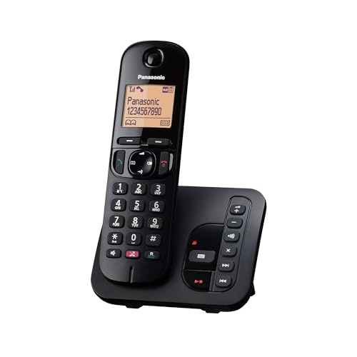 Panasonic KX-TGC260 Digital Cordless Phone: 18-min answering machine dedicated call block button an easy-to-read dot-matrix display and a hands-free speakerphone