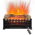 20 inch Electric Fireplace Insert with 3D Log Set, 1400W Free Standing Heater for Indoor Use, Remote Control, Timer, Overheat Protection, CSA Certified, Warms up to 400 Sq. Ft.