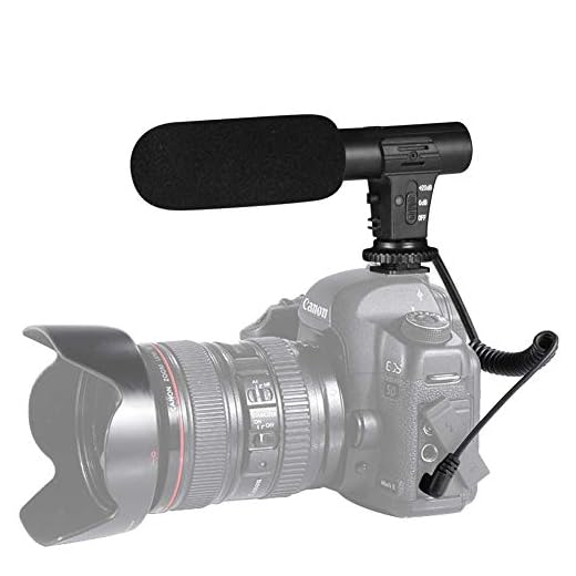 Micrófono de cámara, condensador de audio, grabación de video, entrevista, micrófono hipercardioide externo profesional para cámara Nikon Canon DSLR y videocámara DV