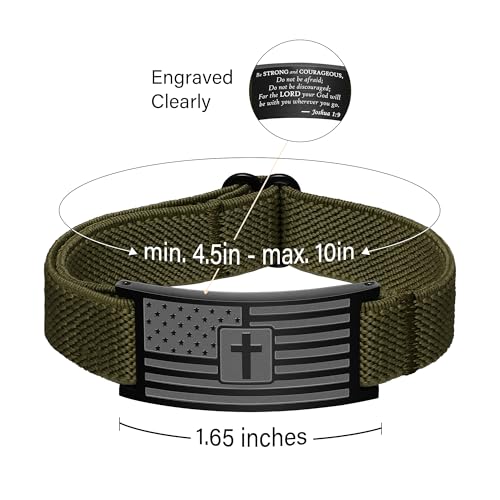 Pulsera cruz bandera americana para niños y hombres miniatura 5