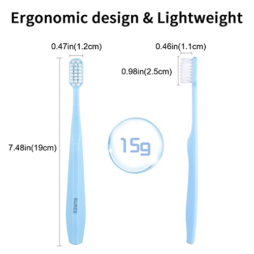 Suree Extra Soft Toothbrush For Sensitive Teeth And Gums (5 Pack), Ultra Soft Toothbrush With 10000 Micro Nano Bristles For Adults And Elderly #TOP2