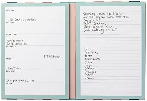 Busy B Week Planner & Lists Stripe - A5 undated 52 page weekly planner with tear-off lists