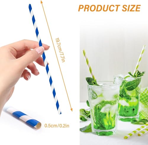 50 pitillos de papel biodegradables para Navidad miniatura 2