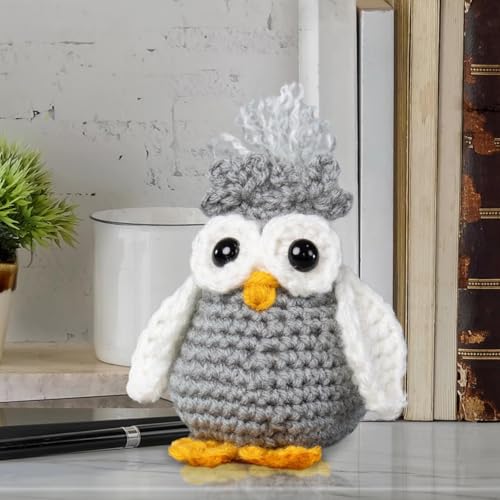 Image of Leisure Arts Amigurumi Miniatures Owl Crochet Pattern Book | Miniature owl amigurumi crochet pattern. Intermediate level. Step-by-step instructions and detailed images included.