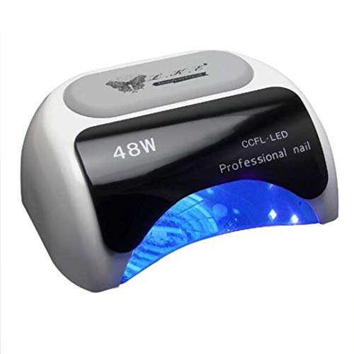 Ccyyy 48W UV LED Lámpara Secador de uñas para Gel de uñas Esmalte de curado Uñas Secadoras de lámpara Art Manicure Sensor automático (Blanco)