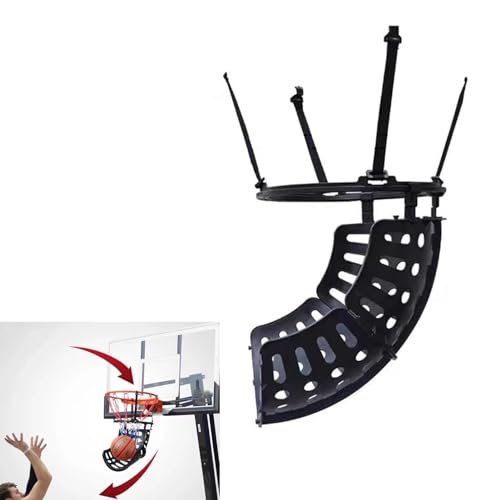 Ryanang Portable Basketball Return Attachment for Efficient Shooting Practice Easy Setup Ball Catcher Rebounder System for Indoor Outdoor Training