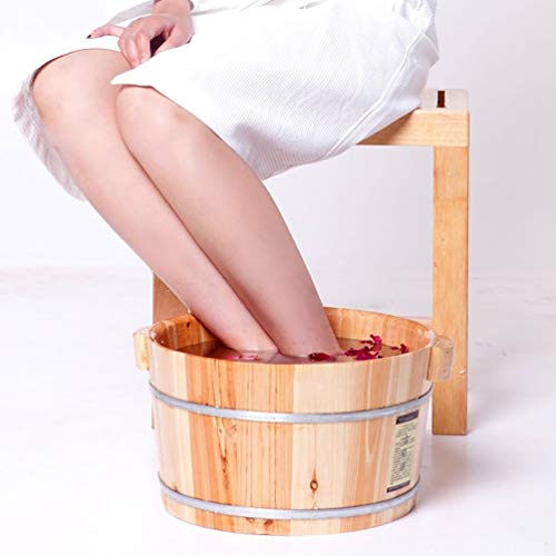 Cubeta de madera para baño de pies, spa de pies miniatura 2