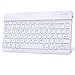 DINGRICH Teclado Español para iPad Tablet Bluetooth Teclado Inalámbrico Portátil para iPhone, iOS, Samsung, Huawei, Android, Windows y Cualquier Dispositivos Negro Blanco