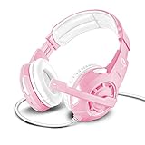 1 m Kabel für Konsolen Trust Gaming Headset GXT 310P mit Mikrofon für PS4, PS5, PC, Nintendo Switch, Xbox Series X, Xbox One - Radius Kabelgebundene Gaming-Kopfhörer mit Verstellbares Mikrofon und Kopfbügel - Rosa