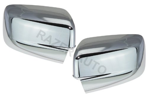 Razer Auto CHROME MIRROR COVER WITHOUT TURN SIGNAL, NOT FOR TOWING MIRRORS, for 2009-2017 DODGE RAM 1500, 2010-2017 DODGE RAM 2500,3500