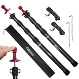 Origem Pali Telescopici per Tenda Ombreggiante, 90-280cm Pali Campeggio Regolabili, 2 pz Pali per Vela Ombreggiante, Alluminio Aeronautico 6061, Diametro 32mm Resistenti per Spiaggia Esterni Giardino