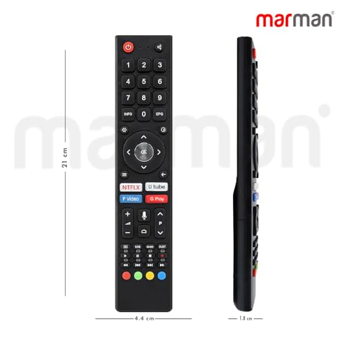 Image of marman Compatible with Nokia Smart Tv Remote Control Original Model 32HDADNVVEE 43FHDADNVVEE 50UHDADNVVGE 55UHDADNVVGE Suitable for 4K FHD UHD Television with Bluetooth Voice Command - Pairing Must!