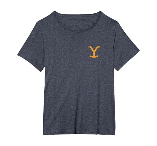 Take 'Em to The Train Station | Dutton Ranch Yellowstone T-Shirt, Women's Plus, Heather Blue, 3X