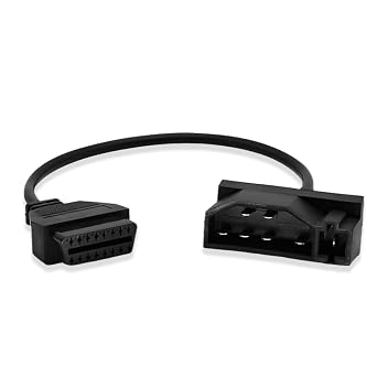 OBD1 to OBD2 Adapter Cable for Ford Vehicles OBD2 16Pin to OBD1 7Pin OBDII Car Diagnostic Connector Compatible with OBD II Diagnostic Scanner 7Pin for Ford