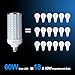 60 Watt LED Corn Light Bulb(500W Equivalent),5500 Lumen 6000K,Cool Daylight White LED Street and Area Light,E26/E27 Medium Base,for Outdoor Garage Factory Warehouse High Bay Barn Backyard and More