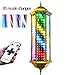 Produktbild Beckye LED Barbierstab Mit Lampe Farbrotation Beleuchtende Rotierende Streifen Mauer-Montiert Retro Licht Intelligente Fernbedienung Salon Friseur Zeichen 37in / A