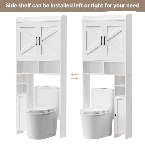 Homhedy-Wooden-Over-The-Toilet-Storage-Cabinet-with-Barn-Door-Freestanding-Bathroom-Storage-Toilet-Paper-Holder-Adjustable-ShelfSpace-Saving-Farmhouse-Style-White
