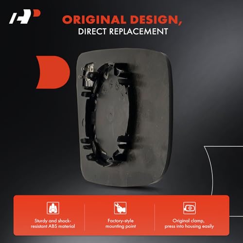A-Premium Left Driver Side Heated Mirror Glass with Backing Plate - Compatible with Buick LaCrosse 2013 2014 2015 2016 - Exterior Side View Flat Mirror by A-Premium - Used condition - Image 6