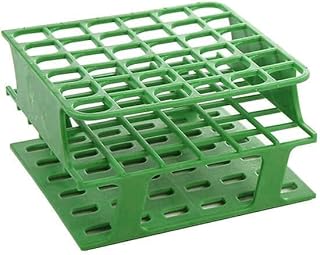 Cole-Parmer Essentials Durable Tube Rack, Half Size, POM, 16mm, 36-Place, Green; 8/CS