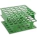 Cole-Parmer Essentials Durable Tube Rack, Half Size, POM, 16mm, 36-Place, Green; 8/CS