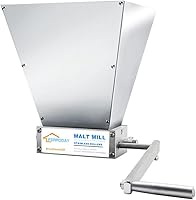 Vista 8 de FERRODAY Molino de malta 2 rodillos Trituradora de malta de acero inoxidable Trituradora de grano de cerveza casera de servicio pesado Molinillo