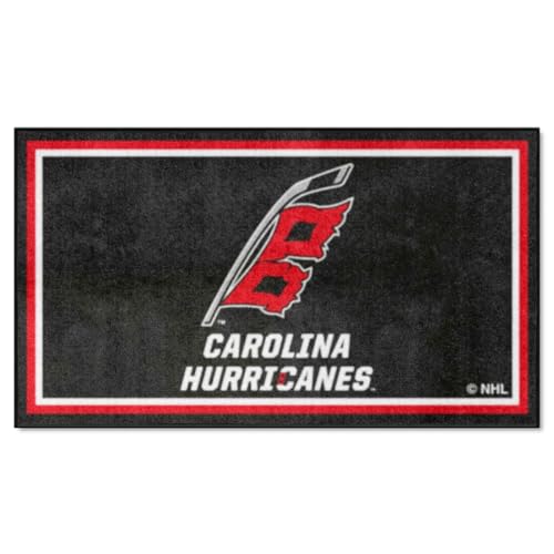 FanMats 38529: Carolina Hurricanes 3Ft. X 5Ft. Plush Area Rug
