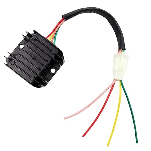 4ピン仕様 オートバイ電圧整流器 50 150ccスクーター用 オートバイ用 電圧レギュレータ整流器 エンジンコントローラー 汎用 過充電防止 交換用 取り付け簡単 交換パーツ