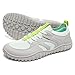 HOBIBEAR Barefoot Shoes for Women & Men | Zero Drop Trail Running Sneakers| Wide Width Fashion Athletic Shoes(A-Grey/Green, Women 9/Men 7)