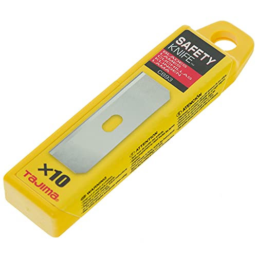 Tajima CB93H - Cuchilla de repuesto para cuchillo de seguridad LC959 (10 unidades, longitud de la hoja de 56 mm, anchura de 18 mm)