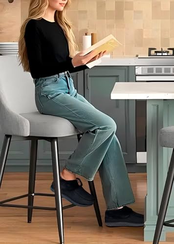 COFACE Women's Memory Foam House Slippers Arch Support Moccasin Winter Shoes Ladies Warm Fuzzy Faux Fur Collar With Indoor Outdoor Rubber Sole2