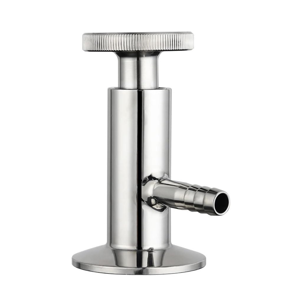 Sanitarny zawór do pobierania próbek Tri Clamp – stal nierdzewna SUS304, 1,5 cala, średnica zewnętrzna 50 mm i zaczep węża 10 mm, trwały sprzęt Homebrew