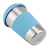 【MATERIAL SALUDABLE】: esta taza de agua está hecha de material de acero inoxidable de grado alimenticio sin ningún olor químico, que está diseñada para alimentos y es fácil de limpiar, duradera de usar, muy práctica.