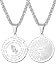 U7 Bible Verse Prayer Necklace with Free Chain Christian Jewelry Stainless Steel Praying Hands Coin Medal Pendant