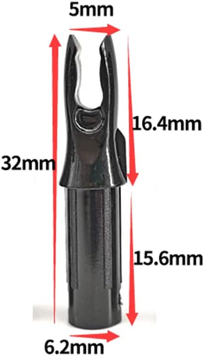 50 Pack Archery Arrow Nock ID 6.2mm/.244" Plastic Insert Arrow Nocks Tail for DIY Hunting Shooting Arrows