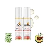 Lip Serum SPF 15, Hydratisierend Lippenöl mit Vitamin C+E, Lip Serum Plumper mit Almond & Avocado Oil, Aloe Vera Lippenpflege, Glättet und befeuchtet Lippen, reduziert feine Linien (2pc)