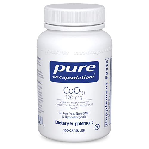 Pure Encapsulations CoQ10 120 mg | Coenzyme Q10 Supplement for Energy, Antioxidants, Brain and Cellular Health, Cognition, and Cardiovascular Support* | 120 Capsules