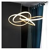 Gold Nordic Modern LED Chandeliers Geometric Line Lamp for Kitchen Living Dining Room Lustre Pendent Hanging Lamp,Nice Looking