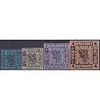 briefmarken altdeutschland sammlung Goldhahn Markenqualität Goldhahn Bergedorf Nr. 1,2,4,5 ungestempelt Briefmarken für Sammler