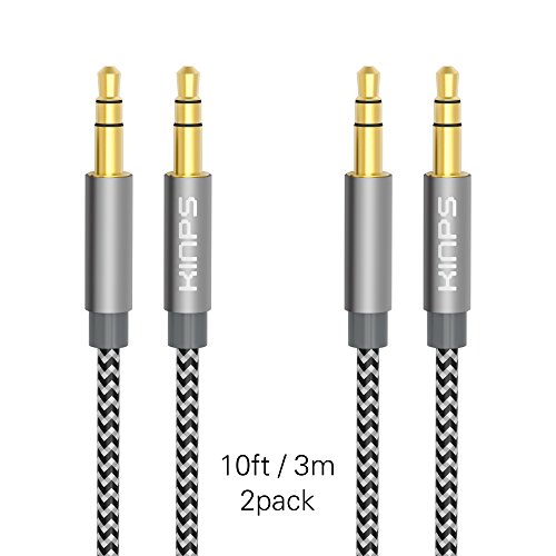 KINPS Audio Auxiliary Stereo Audio Cable 3.5mm Stereo Jack Male to Male, Stereo