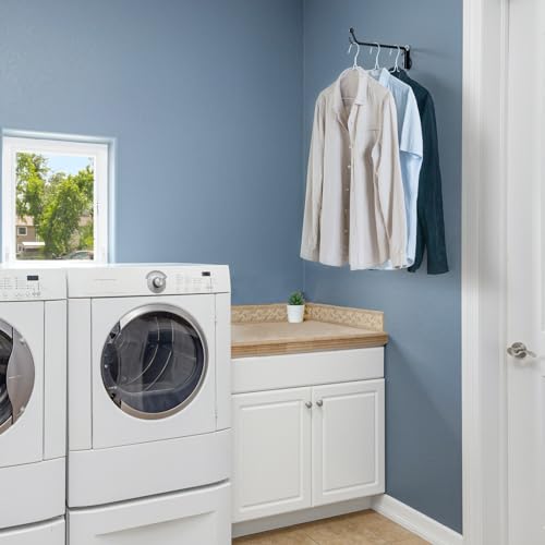 image for Mkono Wall Mounted Clothes Hanger Rack with Swing Arm Holder Valet Hoo