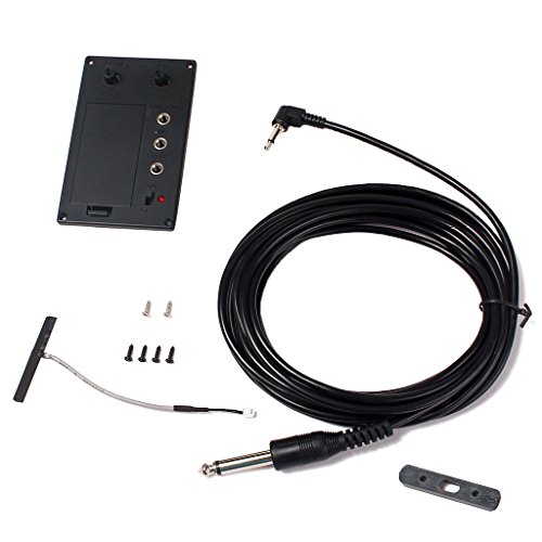 Monkeyjack Durable Violin Silent Eq Preamp Pickup With Plug Hole Cable Screws Set 4/4 Violin Parts #TOP6