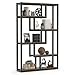 Tribesigns 5-Shelf Industrial Bookshelf, Vintage Etagere Bookcase, Storage and Display Shelves with Sturdy Metal Frame, Brown