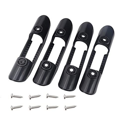 Cnfang4 Black 4Pcs Universal Kayak Paddle Holder Clip Fishing Net Clip, ABS Plastic Kayak Paddle Holder Including Screws Compatible With All Types Of Boats, Kayaks