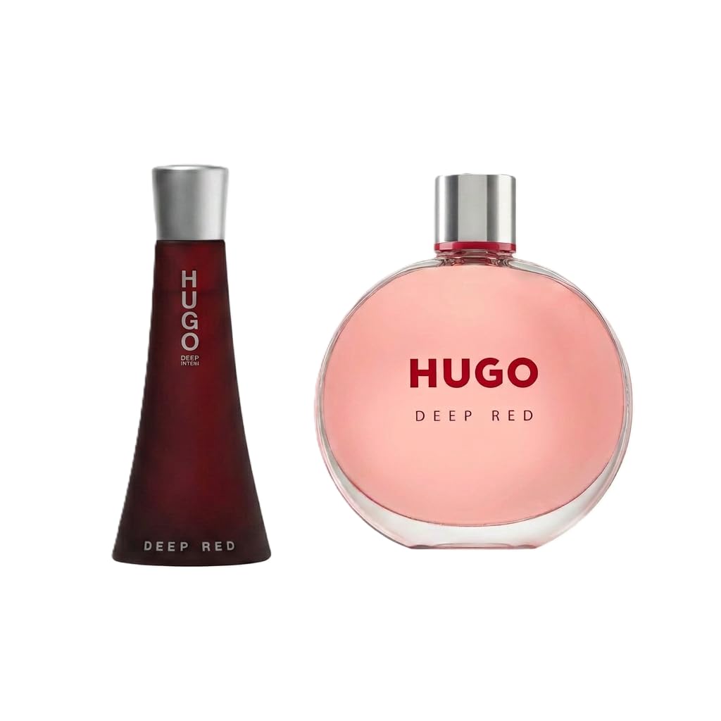 Hugo Boss Deep Red Eau de Parfum - Ambery Women's Perfume - With Notes of Clementine, Freesia, and Sandalwood- Long Lasting Fragrance