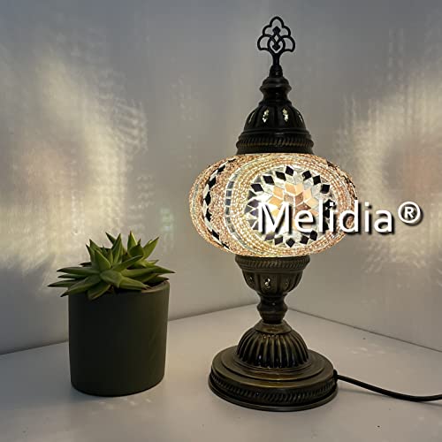 Melidia Replacement Globe For Mosaic Lamps Turkish Lamps Lights Turkish Moroccan Mosaic Table Lamps, Swan Necks Handmade Turkish Chandeliers Mosaic Floor Lamps Tiffany Lamp Light Pendants (D-06) #TOP5