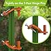 T-Post Gate Hinge Pins - Heavy Duty Gate Hanger, Hang a gate from a Metal T Post, Steel Gate Hinges Target Hanger for Farm Gate, Garden & Backyard Gate, Easy to Install (Patent)