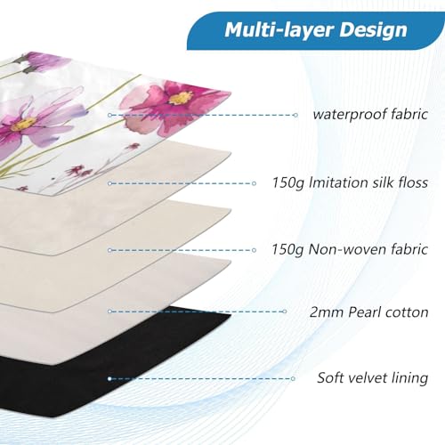 Funda para portátil 13-14 pulgadas impermeable con flores miniatura 4