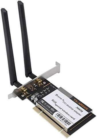 ASHATA PCI Network Card,Wireless WiFi Card AR9220 300M PCI Desktop PC Dual-Band 2.4/5GHz Wireless Network Card,Desktop PC Network Card for Windows XP,Windows 7, Windows 8