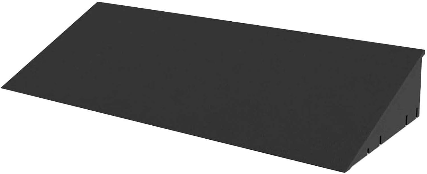 Door Ramp, Floor Transition Strip, Car Ramp, Threshold Ramp for Wheelchairs, Ramp for Sidewalks, Trucks, Easy to Install(Black,7x2.7in/50x18x7cm)