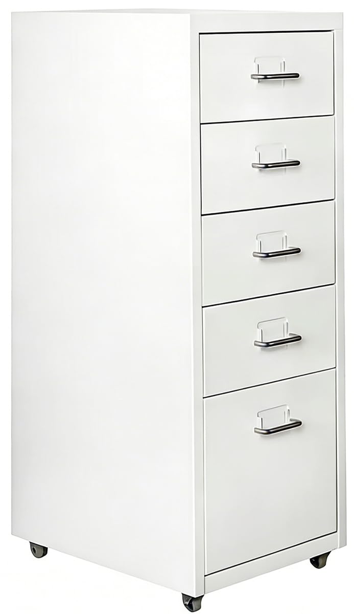 キャビネット【TYPE・A】 スチール製 デスクワゴン 組立品 収納棚 ホワイト Amazon.co.jp: TUIYIDUO デスクワゴン キャビネット 5段 41x27.7x69cm